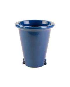 Maple Bluff Empty Railing Planter With Integral Brackets - Blue
