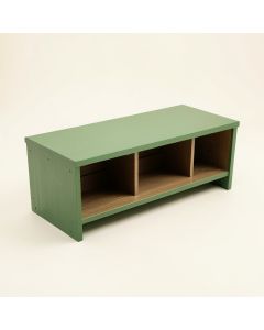 Maple Crest Shoe Storage Bench - Green (synthetic illustration; no displayed measurements)