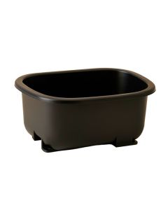 Aspen Brook Empty Railing Planter With Integral Brackets - Black (synthetic illustration; no displayed measurements)