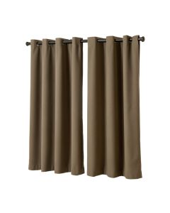 Soumakis Cotton Blend Solid Color Room Darkening Grommet Curtain Panels