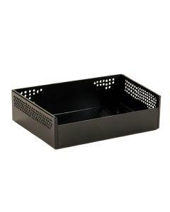 Rowan Bend Empty Under-Desk Cable Tray - Black (synthetic illustration; no displayed measurements)