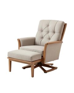 Lucey 34.6 '' Wide Tufted Swivel Lounge Chair And Ottoman