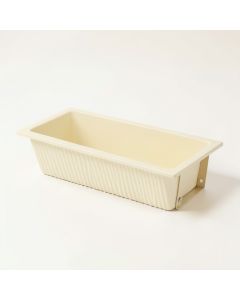 Flint Brook Empty Railing Planter With Integral Brackets - Cream (synthetic illustration; no displayed measurements)