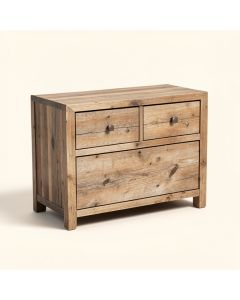Holly Aged Wood 3 Drawer Chest (synthetic illustration; no displayed measurements)