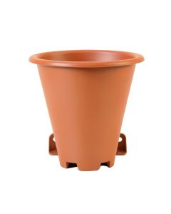Sage Bluff Empty Railing Planter With Integral Brackets - Terracotta