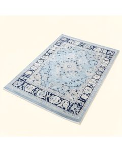 Bonney Oriental Sky Blue/Light Gray/White/Navy Area Rug (synthetic illustration; no displayed measurements)