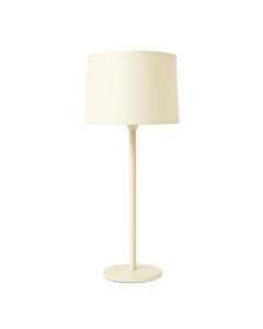 Aspen Bend Floor Lamp With A Plain Fabric Shade - Cream (synthetic illustration; no displayed measurements)