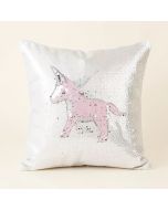 Kisner Personalized Unicorn Sequin Throw Pillow (synthetic illustration; no displayed measurements)