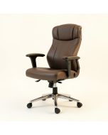 Leap® High-Back Leather Desk Chair (synthetic illustration; no displayed measurements)