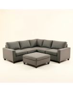 Clarita 158 '' Wide Symmetrical Modular Corner Sectional With Ottoman (synthetic illustration; no displayed measurements)