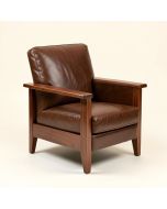 Mackin 28.5 '' Wide Full Grain Leather Armchair (synthetic illustration; no displayed measurements)