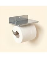 Wall Mount Toilet Paper Holder With Shelf (synthetic illustration; no displayed measurements)
