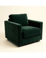 Clovis Velvet Square Arm Loveseat (synthetic illustration; no displayed measurements)