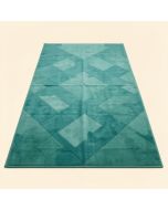 Desantiago Geometric Teal Indoor / Outdoor Area Rug (synthetic illustration; no displayed measurements)
