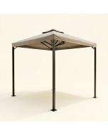 Soft Backyard 10 Ft. W X 12 Ft. D Steel Pergola With Canopy (synthetic illustration; no displayed measurements)