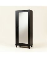 Kirklin Lockable Cabinet Organizer Storage Box Free Standing Jewelry Armoire With Mirror (synthetic illustration; no displayed measurements)