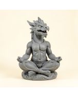 Williamsfield Zen Meditating Fiery Yoga Dragon Garden Statue (synthetic illustration; no displayed measurements)