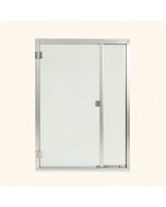 Elan 56 '' - 60 '' W X 74 '' H Single Sliding Frameless Shower Door With Rollerdisk™ Technology (synthetic illustration; no displayed measurements)