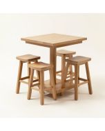 Dining Bar Table Set Counter Height With 4 Pub Stool (synthetic illustration; no displayed measurements)