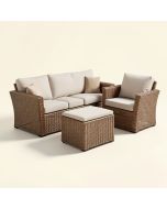 Ayala 3 Piece Rattan Seating Group With Cushions (synthetic illustration; no displayed measurements)