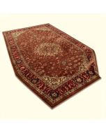 Power Loom Brown/Red Rug (synthetic illustration; no displayed measurements)