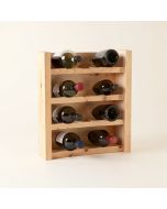 Bradfield 8 Bottle Wall Mounted Wine Bottle And Glass Rack In Natural (synthetic illustration; no displayed measurements)