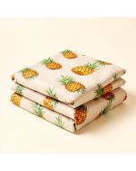 Pineapple Garland Floral 100 % Cotton Sheet Set (synthetic illustration; no displayed measurements)