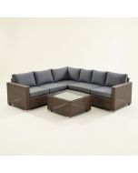Everton 4 Piece Sectional Seating Group With Cushions (synthetic illustration; no displayed measurements)