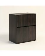 Modern Contemporary Office Home Utility Cabinet Storage Black And Walnut Finish (synthetic illustration; no displayed measurements)
