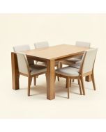 Valkyries Butterfly Leaf Rubberwood Solid Wood Dining Set (synthetic illustration; no displayed measurements)