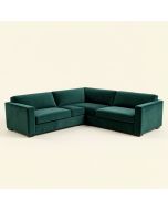 Wetumka 124.5 '' Wide Velvet Symmetrical Modular Corner Sectional (synthetic illustration; no displayed measurements)