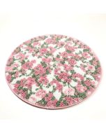 Round Eliotte Floral Shag Pink/Green/White Area Rug (synthetic illustration; no displayed measurements)