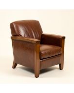 Davisboro 23 '' Wide Genuine Leather Armchair (synthetic illustration; no displayed measurements)