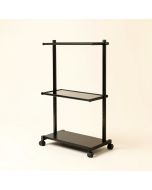 Jo 38 '' W Double Rod Garment Rack (synthetic illustration; no displayed measurements)