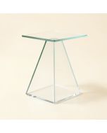 Glass Tabletop Riser Triangle Corner Desktop Stand (synthetic illustration; no displayed measurements)