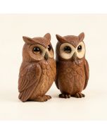 Pinecone Owl Pair Figurine (synthetic illustration; no displayed measurements)