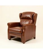 Deandra 34.6 '' Wide Genuine Leather Manual Wing Chair Recliner (synthetic illustration; no displayed measurements)