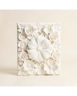 Square Decorative Carved Floral Wall Décor (synthetic illustration; no displayed measurements)