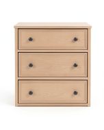 Kyperounta 3 - Drawer Nightstand In White/Light Brown (synthetic illustration; no displayed measurements)