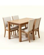 Speights 5 - Piece Rubberwood Solid Wood Dining Set (synthetic illustration; no displayed measurements)