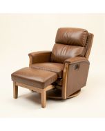 33 '' Wide Manual Swivel Standard Recliner With Ottoman (synthetic illustration; no displayed measurements)
