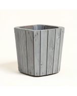 Happy Planter Planter , 23.8 '' X 13 '' X 14 '' , Grey Wood (synthetic illustration; no displayed measurements)