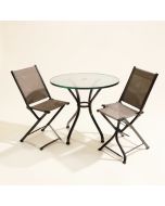 3Pcs Patio Bistro Set With 2 Folding Chairs & Table Outdoor Dining (synthetic illustration; no displayed measurements)