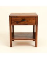 One-Drawer Nightstand in Walnut (synthetic illustration; no displayed measurements)