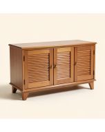 Retro Console Table Sideboard With Shutter Doors (synthetic illustration; no displayed measurements)