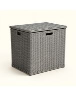 Garden Patio 88 Gallon Rattan Deck Box (synthetic illustration; no displayed measurements)
