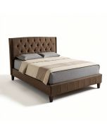 Rhapsody Tufted Solid Wood And Upholstered Sleigh Bed (synthetic illustration; no displayed measurements)