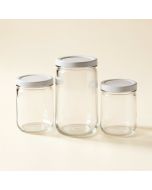 Cylinder Multi-Size Glass 3 Piece Storage Jar Set (synthetic illustration; no displayed measurements)