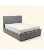 Full Size Platform Bed With Adjustable Trundle , Gray (synthetic illustration; no displayed measurements)