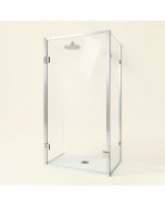 56 '' - 60 '' W X 76 '' H Door Opening Frameless Shower Door (synthetic illustration; no displayed measurements)